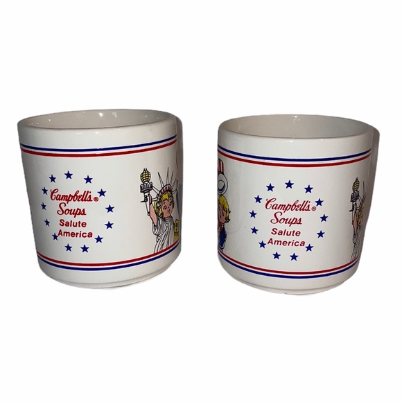 Vintage Campbell’s Soups SALUTE AMERICA cup mug x2 - Picture 8 of 15